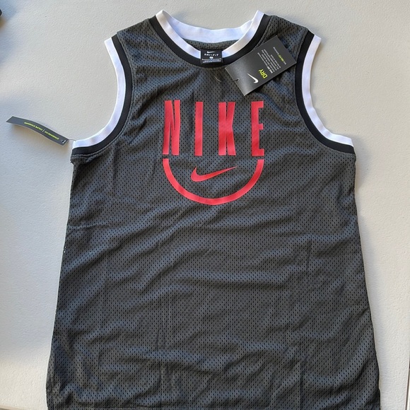 NWT NIKE BOY'S MESH BASKETBALL TANK SIZE LARGE AQ9595-060 - Picture 1 of 4